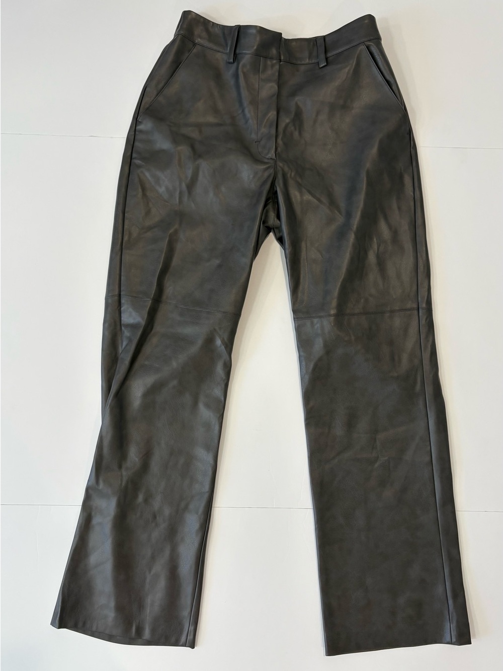 Brochu Walker Gray Charcoal Vegan Leather Pants Medium